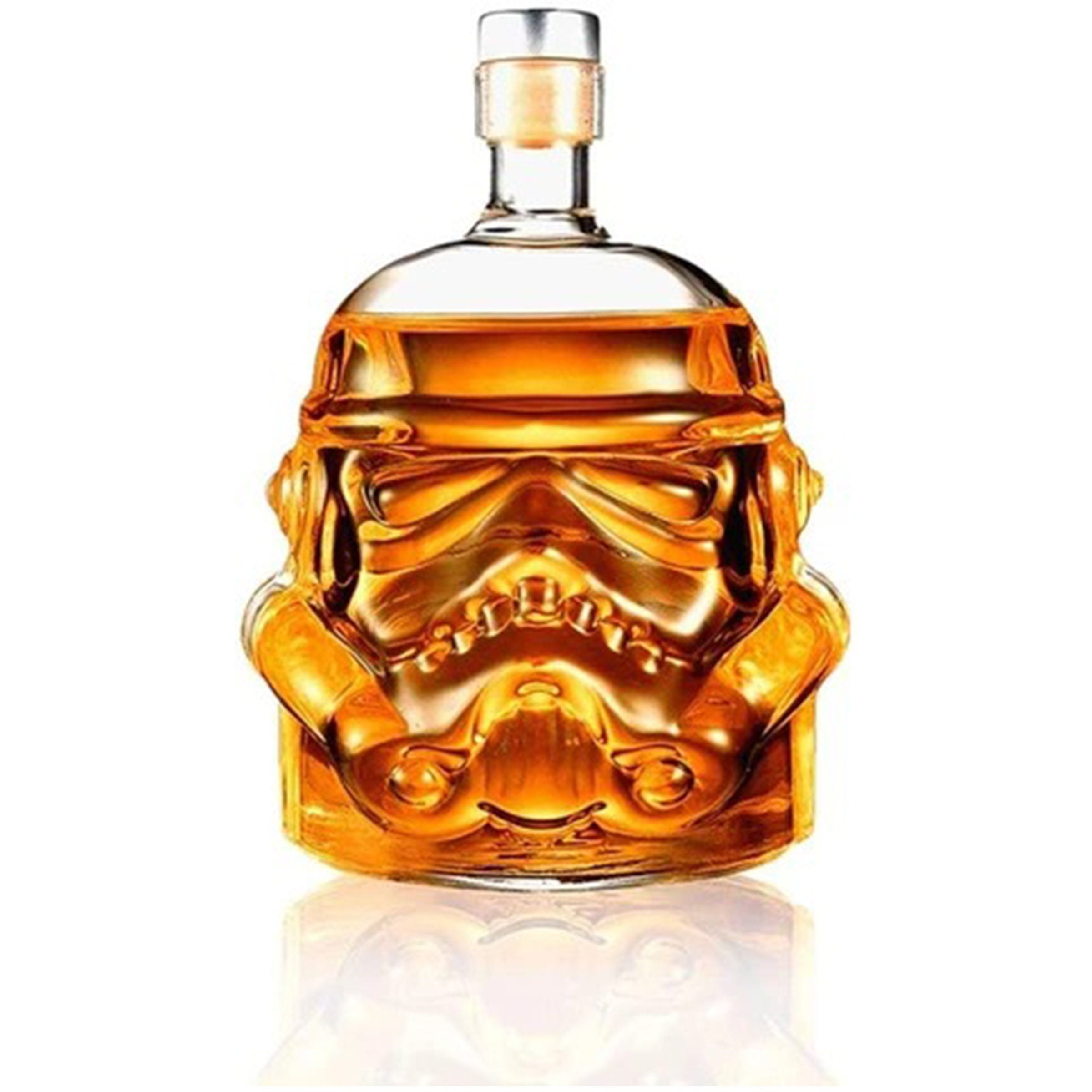 Brandy Beer AUTHOME Transparent Creative Star Wars 700ml Whiskey Flask Carafe Decanter，Stormtrooper Glass Bottle ，Wine Decanters，Whiskey Carafe,Awakens Helmet Glass Cup Heat-Resistance Cup or Whisky 