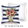 thumbnail image 2 of Independence Day Patriotic Decorations Pillowcases, 4PC Pillow Set Independence Day Flag Four Piece Set Peach Skin Velvet Print Living Room Sofa Pillowcase Bedroom Cushion, 2 of 6