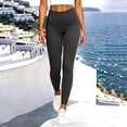 thumbnail image 6 of Admvng Pants for Women Solid Casual Stretchy Workout Yoga Trousers, 6 of 7
