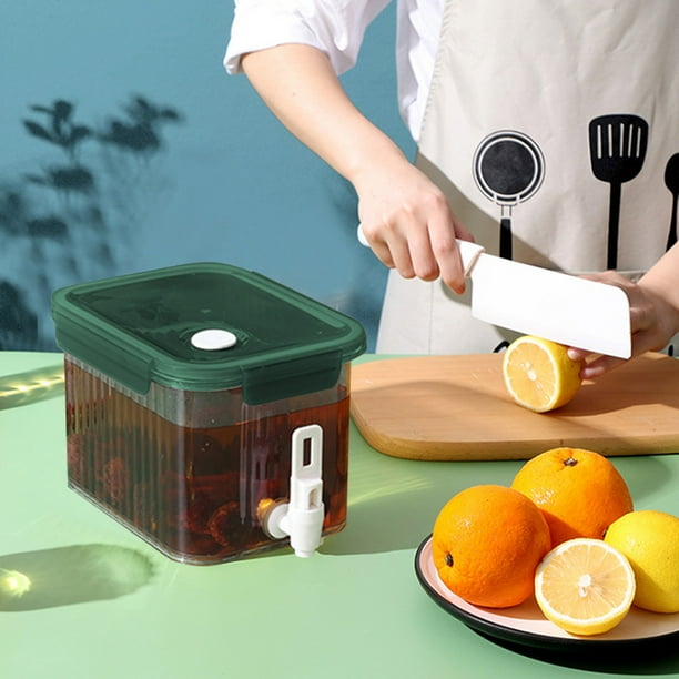Bebida dispensadora plástico gran capacidad, jarra con tapa, dispensador con grifo, para refrescos, con tapa de seguridad, para fiestas, portátil, material plástico duradero, para cocina,