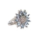 thumbnail image 4 of Anillo HUOGUO Sunflower Diamond en color azul claro a la moda para mujer, 4 of 5