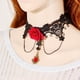 thumbnail image 1 of Collar para mujer, joyería para mujer, joyería para mujer, temperamento de mujer, collar de encaje con borde, llavero de aleación judía, 1 of 5