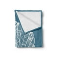 thumbnail image 2 of Scallop Soft Flannel Fleece Blanket, Zentangle Lace Look Flourishing Shell Graphic with Ornament Details Print, Cozy Plush for Indoor and Outdoor Use, 50" x 70", Slate Blue and White, by Ambesonne, 2 of 5