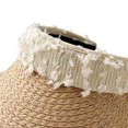thumbnail image 5 of HONHUZH Summer Hats Womens Summer Wide Brim Visor Hat Ponytail Hole Foldable Sun Protection Cap, 5 of 6