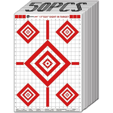 Sight in Shooting Range Paper Target 17X25 Inch Paper Shooting Targets Suitable for Handgun Rifle Pellet Gun Airgun BB Guns Airsoft
