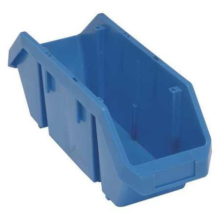 - Quantum Storage Systems 75 Lb Capacity, Cross-Stacking Bin, Double Hopper, Blue QP1867BL