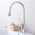 thumbnail image 2 of Grifo de Baño ACTIVE de Cascada monomando Negro alto Mezclador de Lavabo de latón agua fría y Caliente, 2 of 3