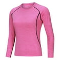 thumbnail image 3 of Hauaitttt Womens Sun Shirt Rash Guard Sun Long Sleeve Running Shirt with Thumb Hole Cool Tech UPF 50+ Size Small Womens Tops T Shirts for Women Summer Athletic Long Sleeve Shirt Women Women Loose Fit, 3 of 3