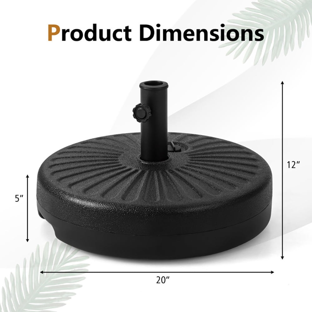 Aimee Lii 20 Inch Fillable Heavy-Duty Round Umbrella Base Stand, Umbrella Stand Outdoor Base Aimee Lii 20 Inch Fillable Heavy-Duty Round Umbrella Base Stand, Umbrella Stand Outdoor Base