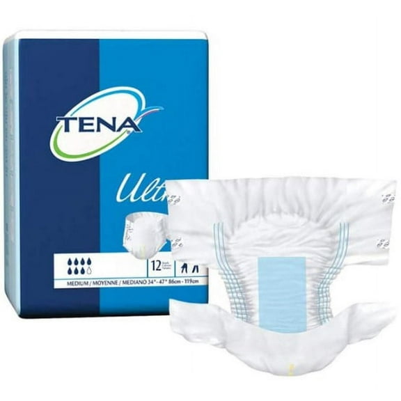 Tena 67200 Ultra Briefs Medium Moderate/Heavy 80/Case