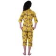 thumbnail image 4 of Moomaya Printed Cotton 3/4 Sleeve Shirt With Capri 2 Piece Nightwear Set Sleepwear For Womens, 4 of 7