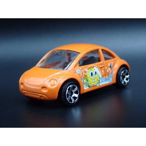 Open Box 1998-2011 VW VOLKSWAGEN NEW BEETLE BUG SPONGEBOB 1:64 SCALE DIECAST MODEL CAR