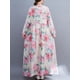 thumbnail image 5 of Vestido vintage para mujer, manga larga, estampado, grande, estilo bohemio, informal, para vacaciones, 5 of 8