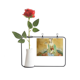 thumbnail image 1 of Ilustrador de Belleza chino antiguo Botella de decoración de jarrones colgantes de flores rosas artificiales, 1 of 3