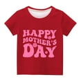 thumbnail image 3 of Kids Cotton T-Shirts Mother's Day Gift, Boys Girls Novelty Shirts Crewneck Short Sleeve Tees for 6-18 Years Teens Red 9-10 Years, 3 of 3