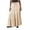 Beige, variant on qolati Maxi Skirts for Women 2025 Summer Boho Tiered Long Skirts Pleated A Line Adjustable Elastic Waist with Drawstring Flowy Long Skirt