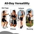 thumbnail image 6 of Hipuroga High Waisted Yoga Shorts for Women Soft Workout Shorts Tummy Control for Biker Athletic Running Black M, 6 of 6