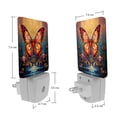 thumbnail image 7 of HemaKayy 2 Pack Automatic Sensor Dusk-to-Dawn LED Night Lights | Warm Sweet Wall Night Light for Home, Bedroom, Hallway | Energy-Saving Dusk-to-Dawn Nightlight - Orange Butterfly Lace, 7 of 7