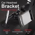 thumbnail image 3 of Car Tablet Phone Holder,Car Headrest Holder,360° Rotating Backseat Bracket,Adjustable Width Tablet 4-11 Inch Holder,Car Back Seat Headrest Mount,Black, 3 of 9