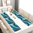 thumbnail image 2 of Blue and Gold Marble Shimmer Waves Pattern Summer Placemats Table Placemats Set Of 6-Linen Kitchen Washable Placemats Table Mats 11.8"x17.7" Non-Slip Heat Resistant, 2 of 5