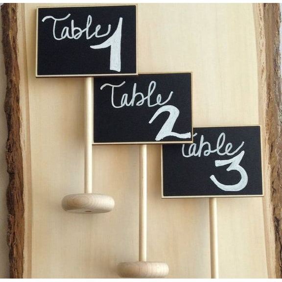 CHAMRED MINI RECTANGLE BLACKBOARD VINTAGE CHALKBOARD STAND; CKB-1; PACK OF 10; 7.5 CM