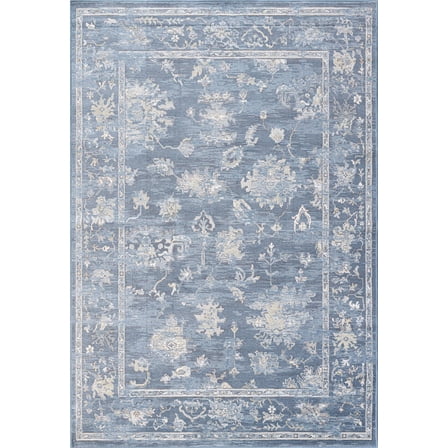 Eno Elmina Blue Ivory and Beige Viscose  Area Rug