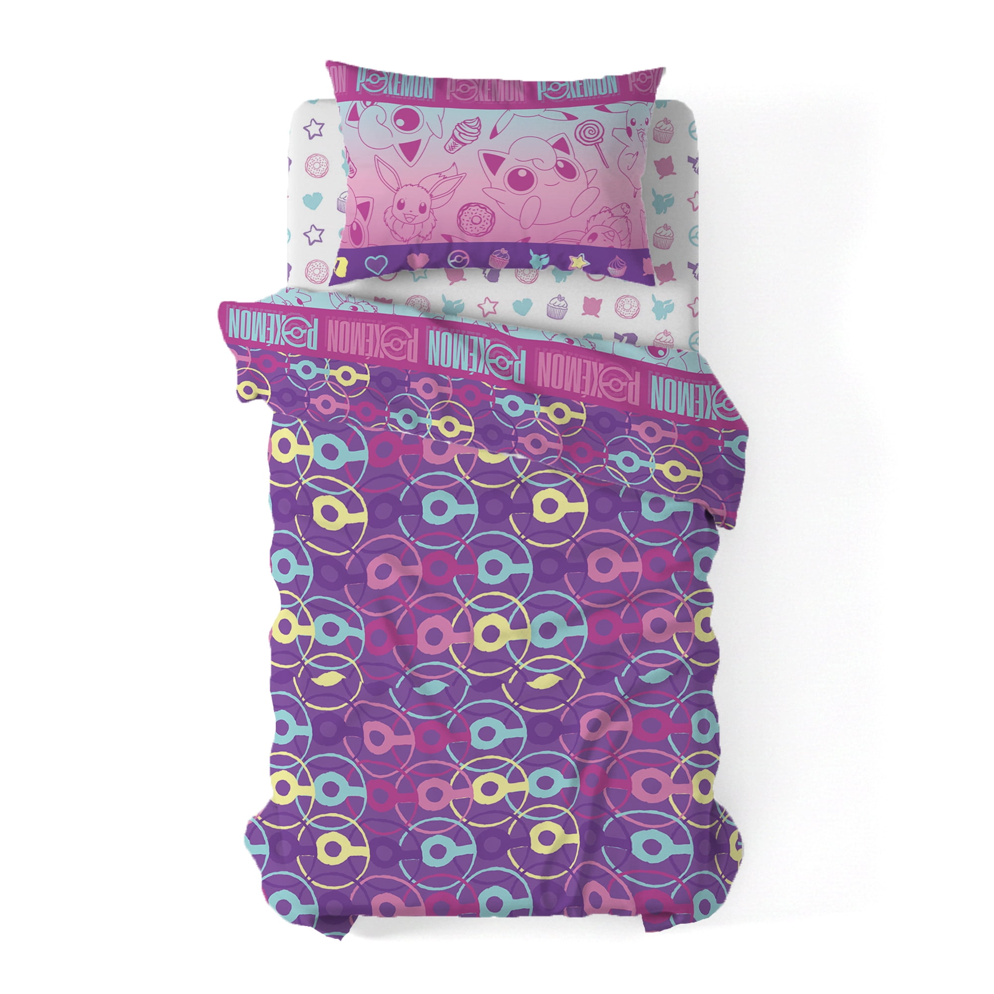 Pokemon Light And Sweet Twin Bed in a Bag Bedding Set