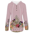 thumbnail image 5 of QASIEATN Hoodies for Graceful Women Fashion, Solid Color Long Sleeve Casual Hooded Sweatshirt with Female Button Buttons and Drawstring Pockets, Womens Fall Tops, 5 of 5