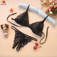 thumbnail image 4 of Conjunto De Ropa Interior De Lencería Para Mujer Sexy Encaje Transparente Sujetador G-String, 4 of 4