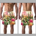 thumbnail image 3 of luoweisi Men's Beach Shorts Quick Dry Swim Trunks with Mesh Lining Cactus S, 3 of 5