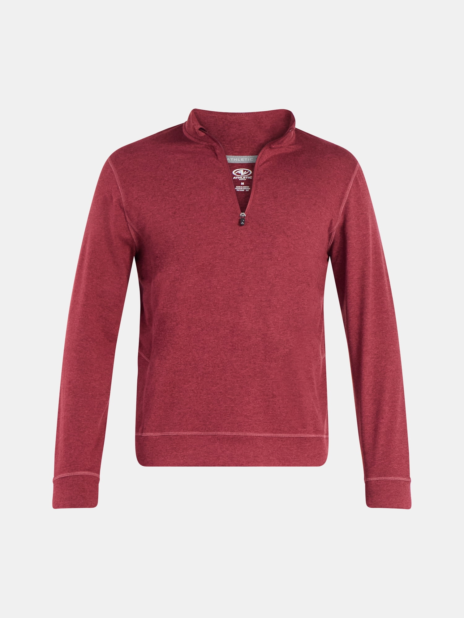 Athletic Works Men's and Big Men's ButterCore Soft Quarter-Zip Pullover Shirt, Sizes S-3XL