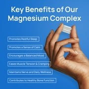 Selerb 4-in-1 Magnesium Complex Capsules – 300mg Magnesium with B6, D3, Zinc, Slippery Elm & DGL – Supports Sleep, Relaxation & Muscle Health – 90 Ct