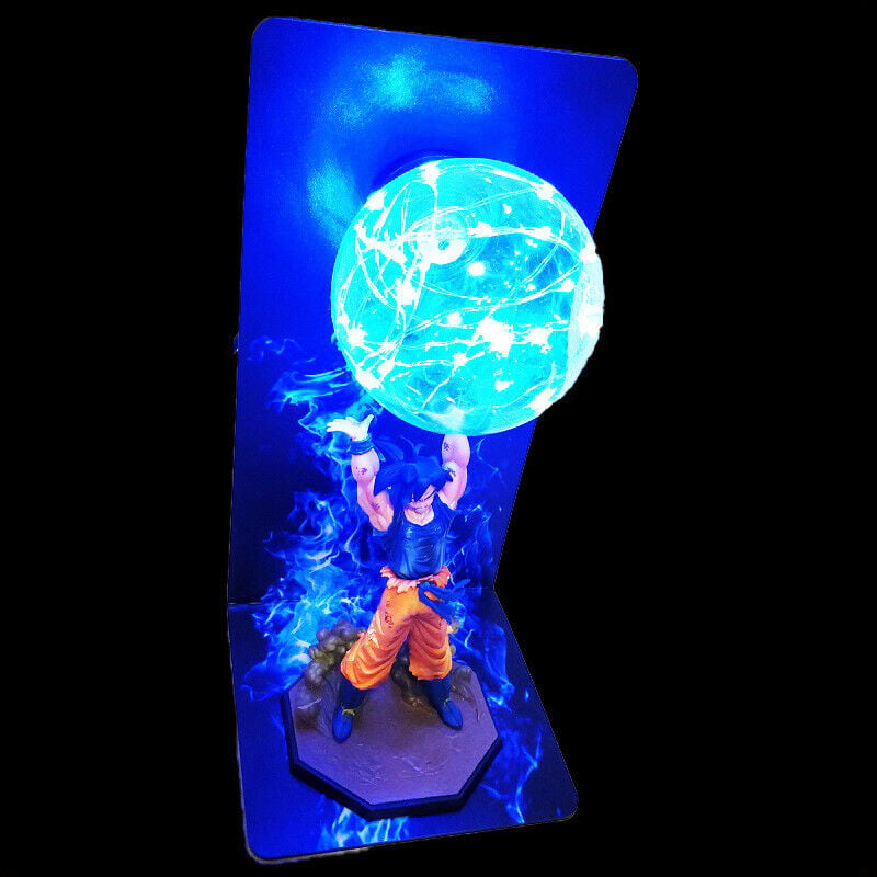 Dragon Ball Z Goku Son Genki Dama Spirit Bomb Statue Figure LED Night Lamp 