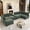 Green, variant on ChenyueFurn Modular Cloud Sofa Bed 121.2", Movable Ottoman, USB Ports, Cup Holders & Built-In Bluetooth Speaker,Green