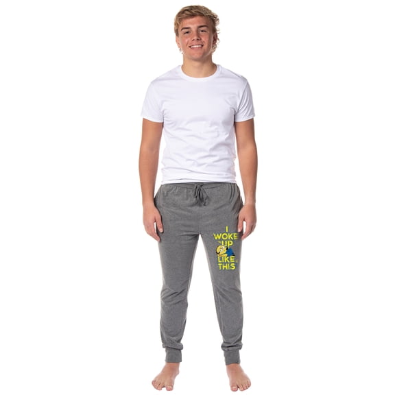 Despicable Me Minions Mens' Movie Woke Up Like This Jogger Sleep Pajama Pants X-Large