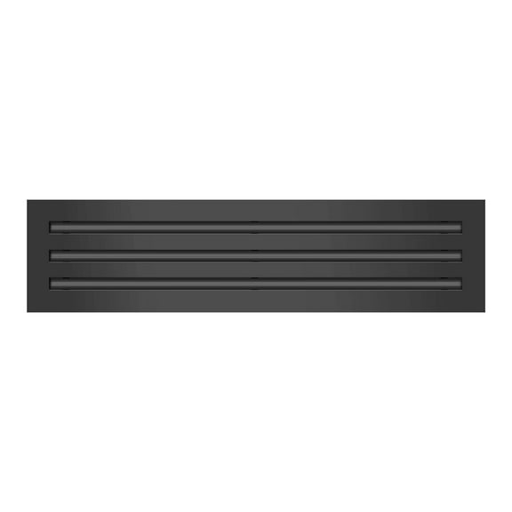 BUILDMART - 24x6 Modern AC Vent Cover - Decorative Black Aluminum Air Vent - Standard Linear Slot Diffuser - Heating and Cooling Register Grille for Ceiling, Walls & Floors - Texas Buildmart