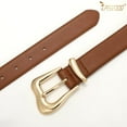 thumbnail image 6 of JASGOOD Belts for Women Brown Leather Belt with Gold Buckle Fashion Ladies Waist Belt for Jeans Pants, 6 of 7