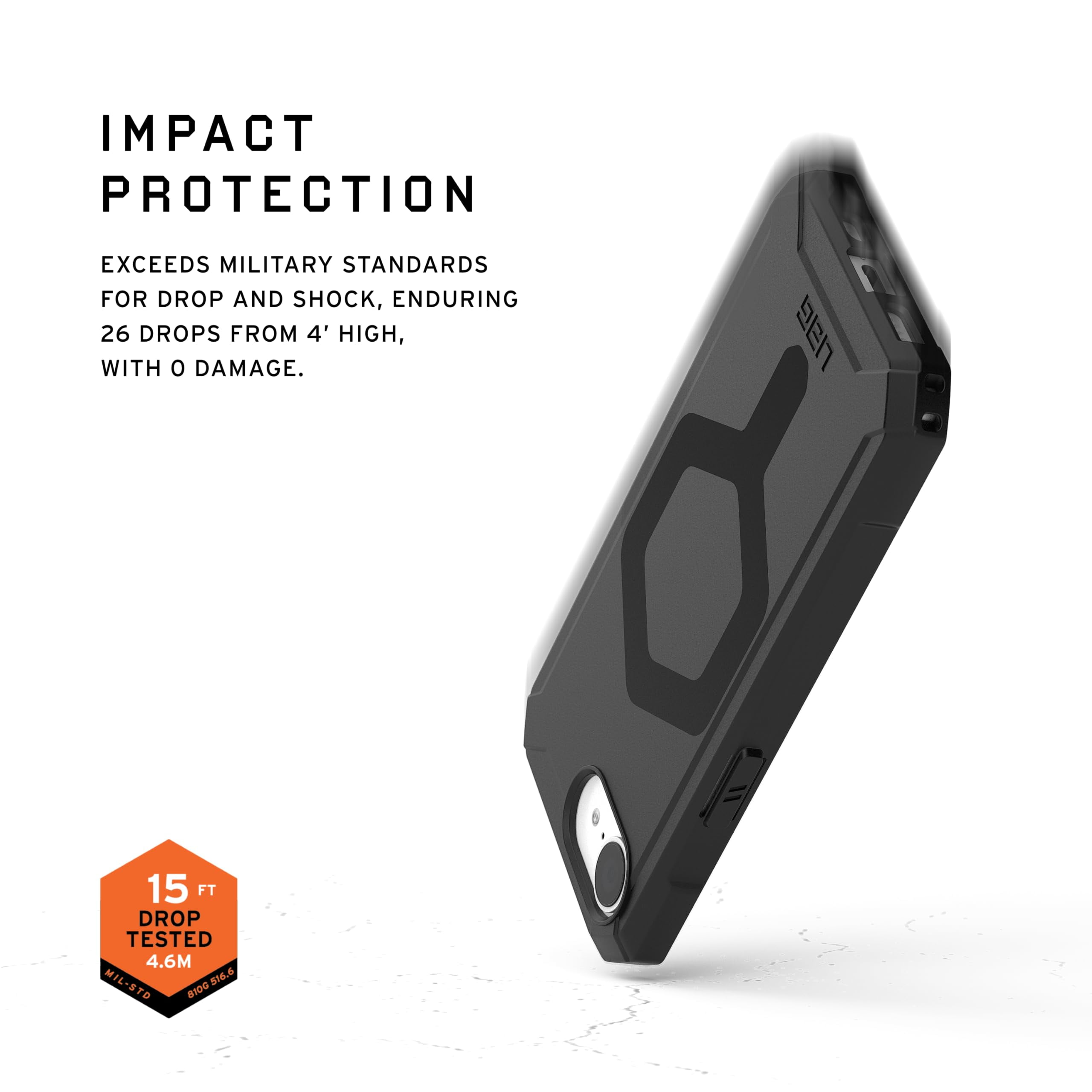 UAG iPhone 17e / iPhone 16e Case Essential Armor - Compatible with MagSafe Rugged Military Grade Drop Proof Military Grade Drop Proof Protective Cover, Opaque Black