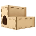 thumbnail image 5 of Tarjeta para rascar de casa para gatos, doble capa, superior desmontable, rascadores corrugados encantadores, cueva para gatos, tarjeta para rascar para casa de gatos M, 5 of 5