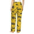 thumbnail image 3 of Pajama Pants Women, vintage excavator Sweatpants Soft Sleep Lounge Pants, Casual PJ Bottoms Pants with Pockets, 3 of 5