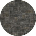 thumbnail image 1 of Ahgly Company Machine Washable Indoor Round Abstract Carbon Gray Area Rugs, 6' Round, 1 of 7