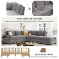 thumbnail image 4 of Large L-shaped Sectional Sofa with Storage Space, USB Ports, and Cup Holders on The Armrests, Padded Modular Pull Out Sofa Couch Suitable for Living Rooms, 4 of 8