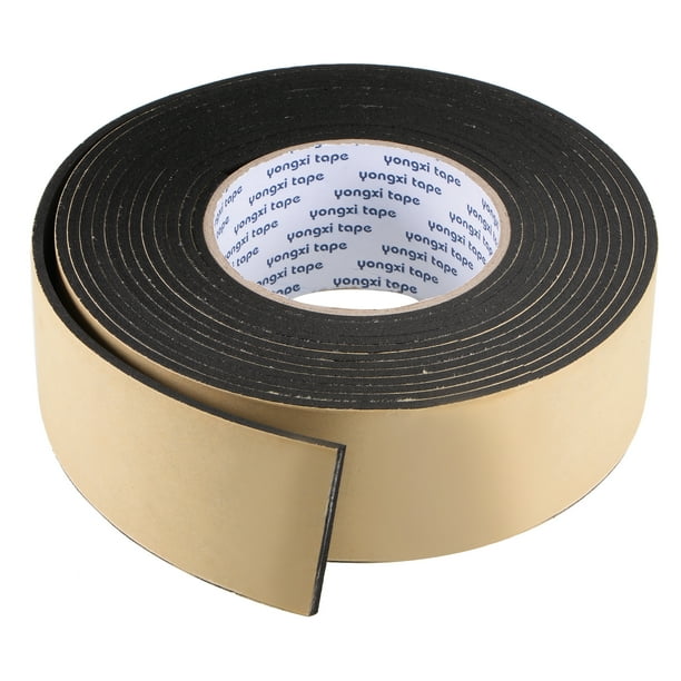 Cinta de espuma EVA autoadhesiva Uxcell para aislamiento de ventanas y puertas 0.6"x0.12"x16.4ft