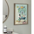 thumbnail image 7 of Kate and Laurel Blake Time to Relax Framed Printed Glass Wall Art by Rachel Lee, 18x24 Gold, Mid Century Modern Bathroom Art for Wall, 7 of 7