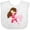 AA-White, variant on Inktastic Superhero Girl, Brown Hair, Pink Costume Girls Baby Bib