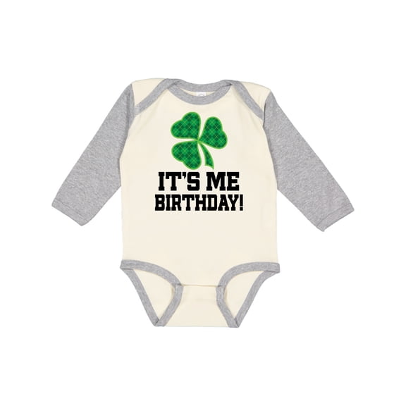 Inktastic Irish Shamrock Birthday Boys or Girls Long Sleeve Baby Bodysuit