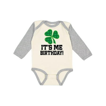 

Inktastic Irish Shamrock Birthday Gift Baby Boy or Baby Girl Long Sleeve Bodysuit
