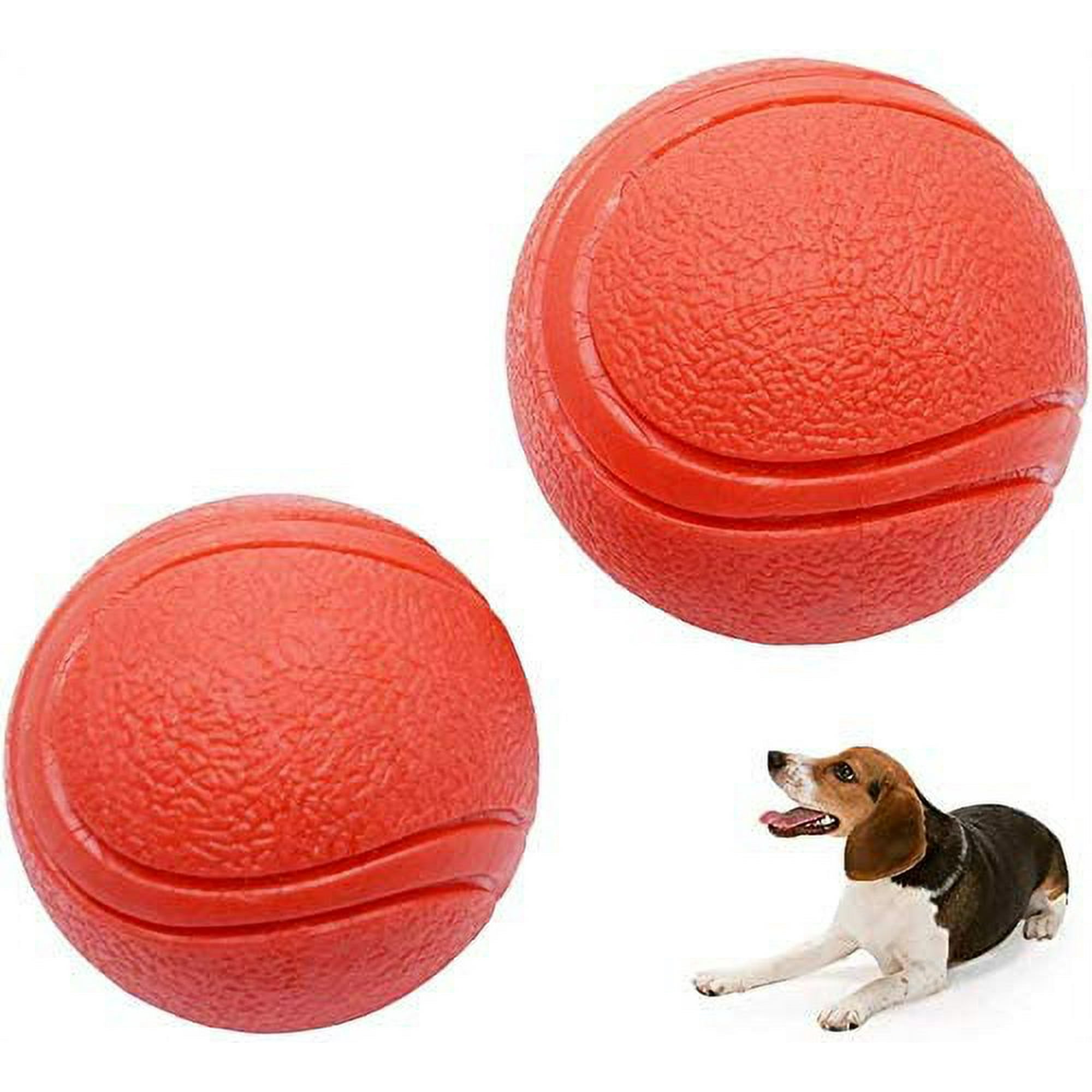 2 Pack Solid Rubber Dog Balls Dog S Solid Rubber Bouncy Ball Bite Resistant And Indestructible Dog Training Ball Walmart