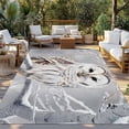 thumbnail image 3 of Outdoor Rug 6x9 ft Snowy Owl Waterproof Outdoor Patio Rug Mat Non Slip Outside Area Rugs Carpet for RV,Camping,Porch,Deck,Pool,Balconybackyard,Winter Owl on Tree Branch, 3 of 9