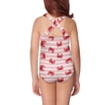thumbnail image 5 of Yuyamidu Girls Swimsuit One Piece Girls' Swimwear Sleeveless Quick Dry Bathing Suits Crab Printing Toddler Crossback Hawaiian Swimwear Gymnastics Leotards, 5 of 7